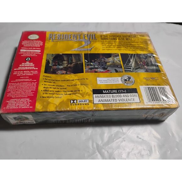 Resident Evil 2 For Nintendo 64 New Still Sealed With Water Damage - Picture 5 of 14